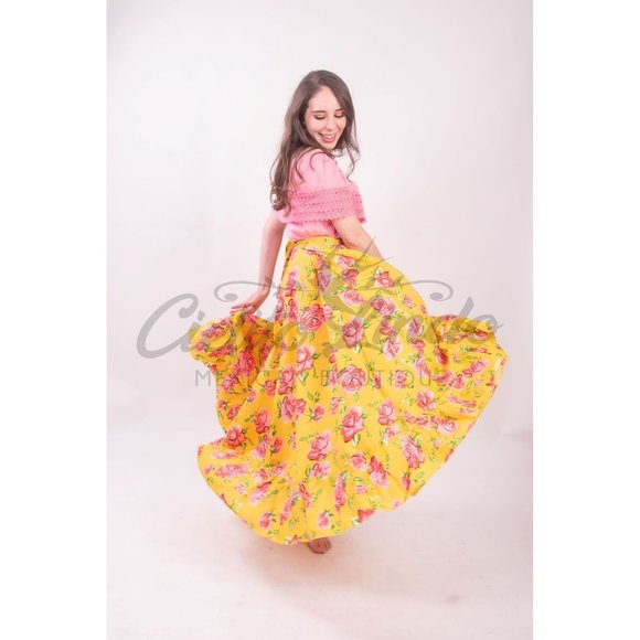 Cielito Lindo Skirts Mexican Folklorico Practice Skirt Floral